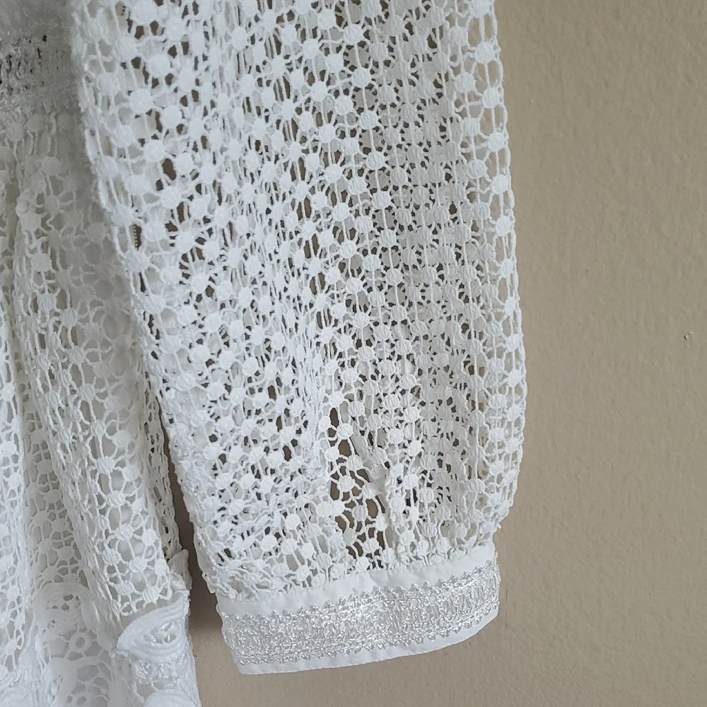 BHLDN White Long Sleeve Lace Wedding Dress Or Any Occassion - Picture 7 of 13